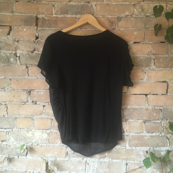 Zara Black Top with Zipper Detail - Picture 2 of 4